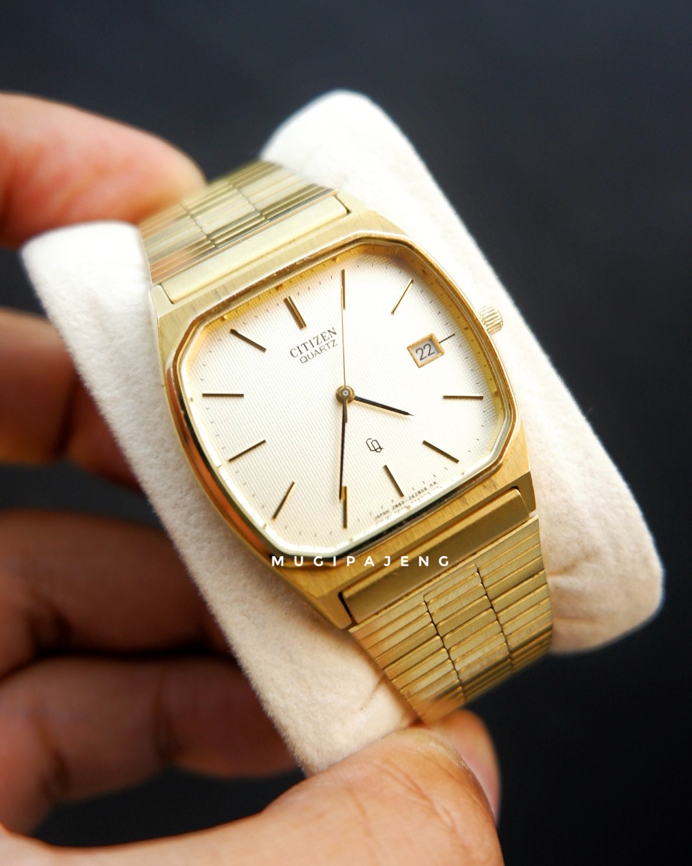Citizen Quartz Honeycomb Dial Gold-Tone Ref. 2860-262352 - Gambar 10