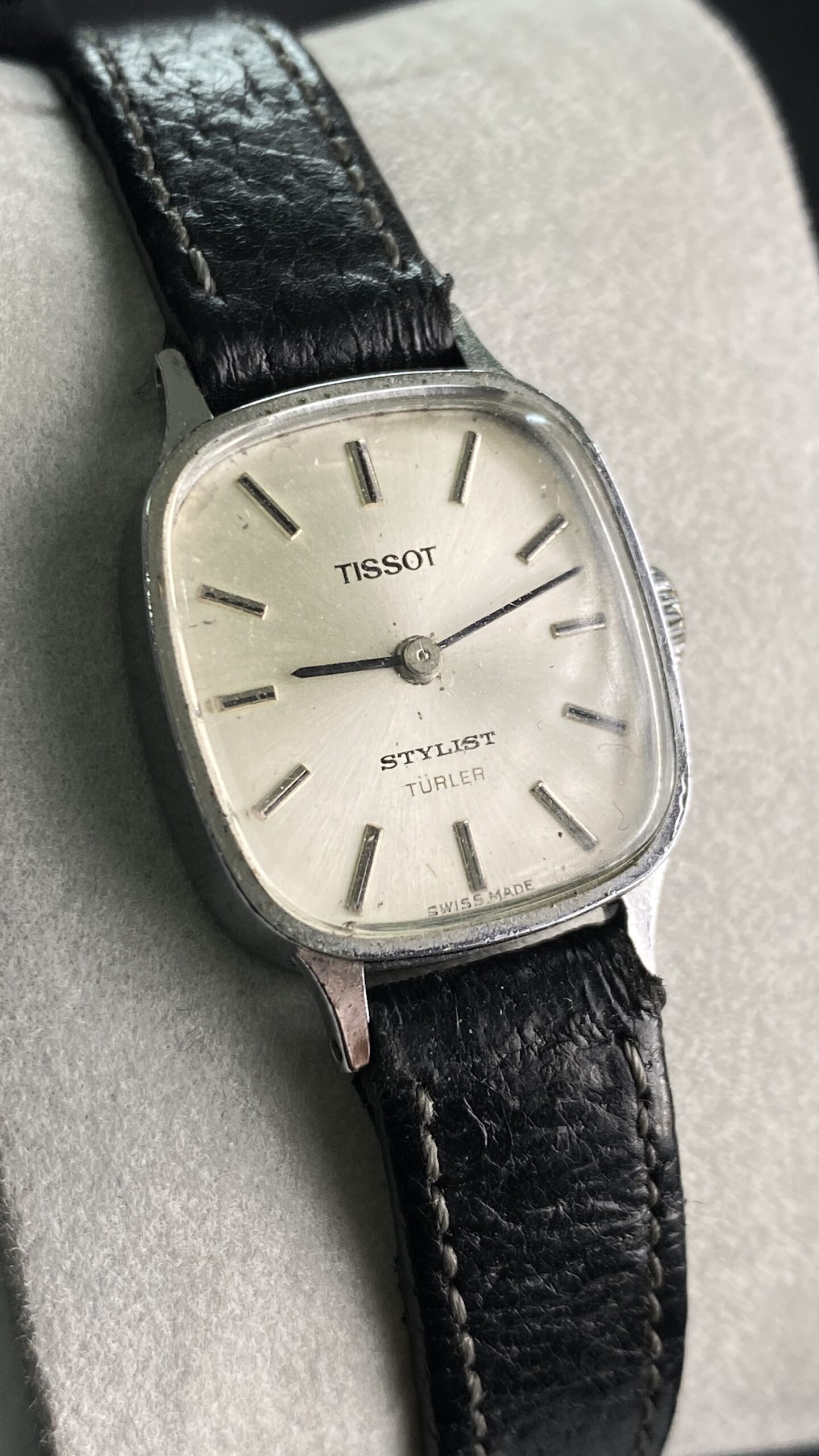 Tissot Stylist "Türler" Double-Signed Dial Vintage Manual Wind - Gambar 3