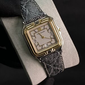 Guy Laroche Paris Two-Tone Square Watch – Vintage 1990s Swiss