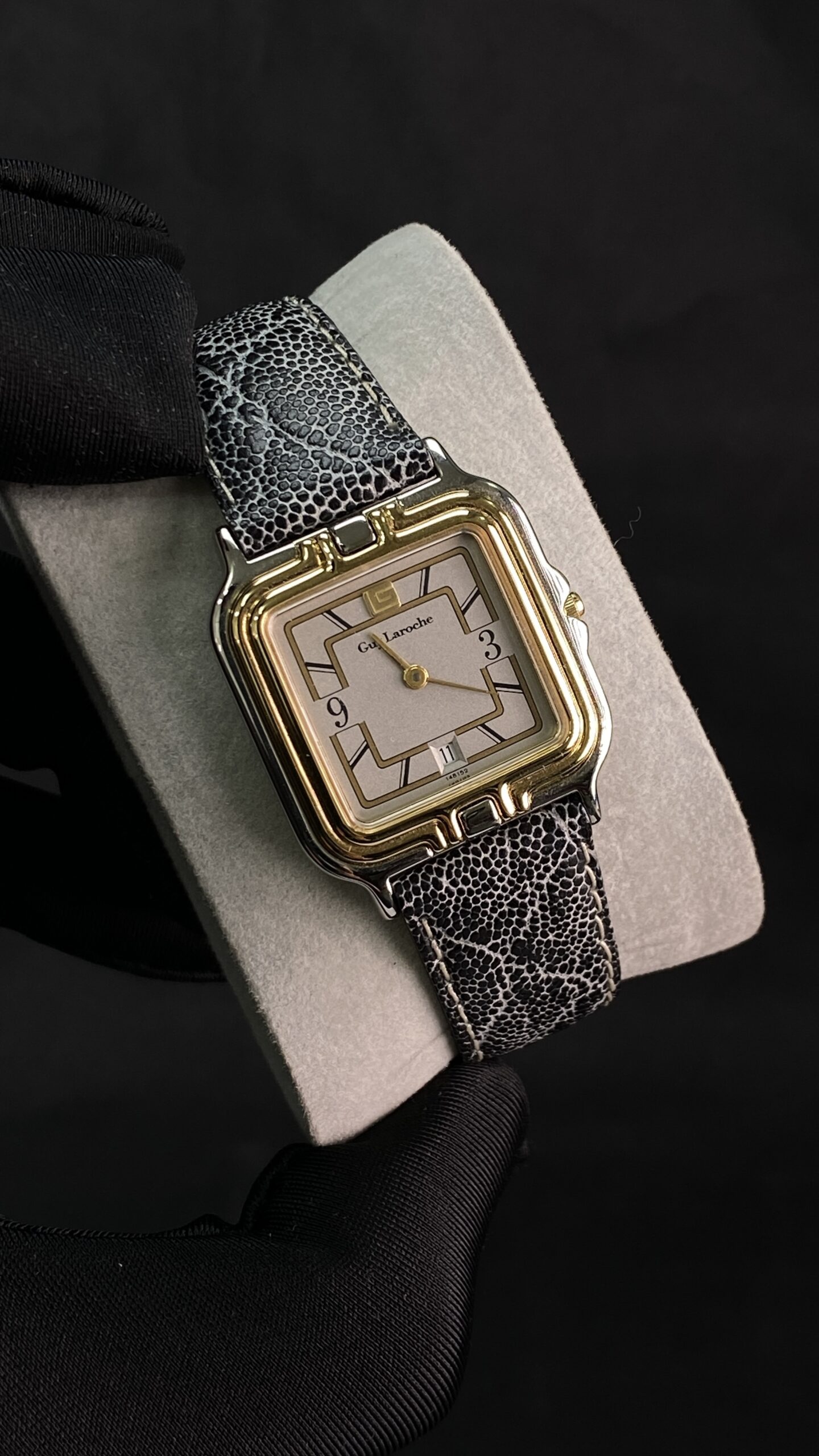 Guy Laroche Paris Two-Tone Square Watch – Vintage 1990s Swiss