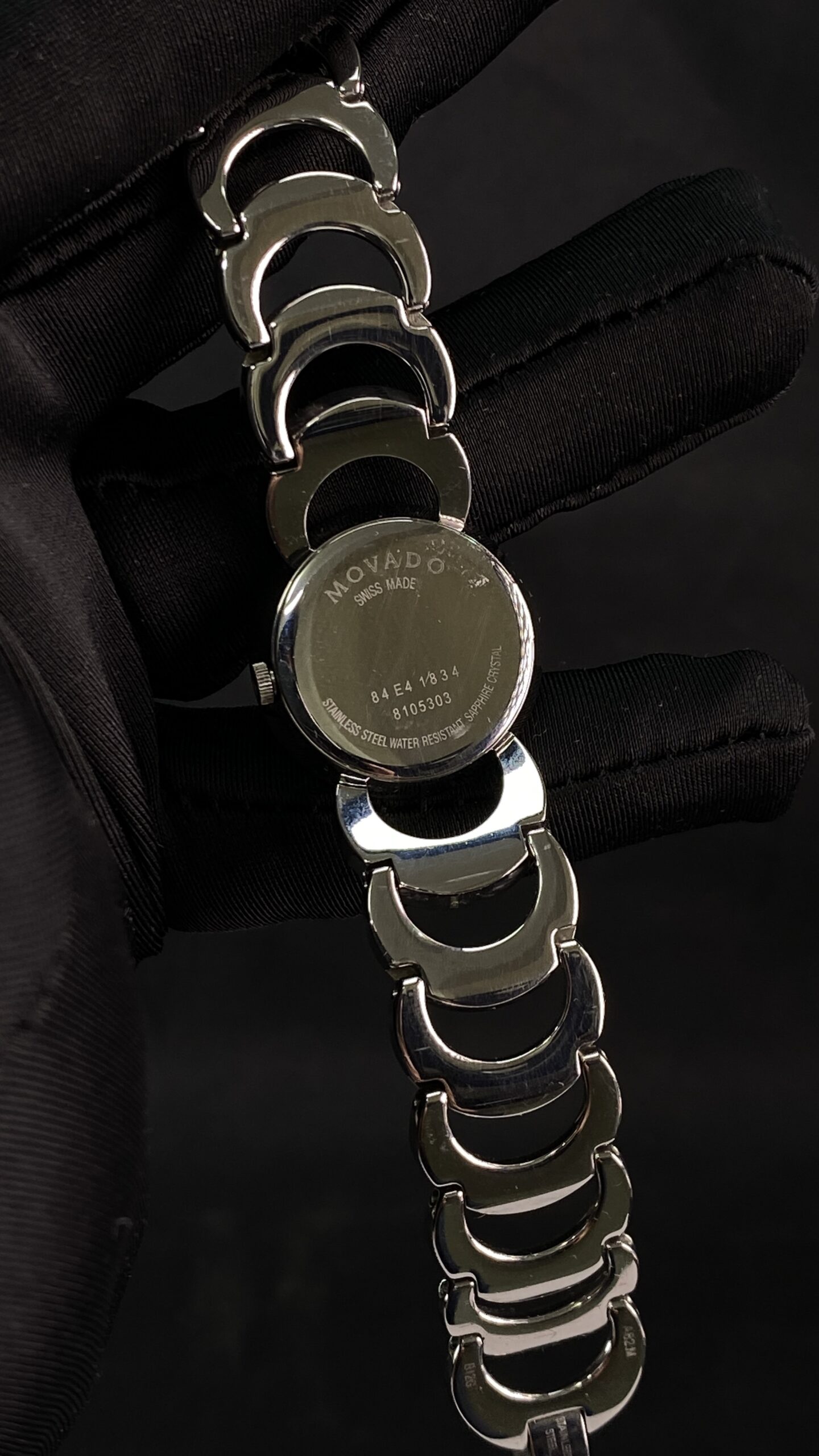 Movado Rondiro Ladies Black Dial Quartz Ref. 84 E4 1834 - Gambar 8