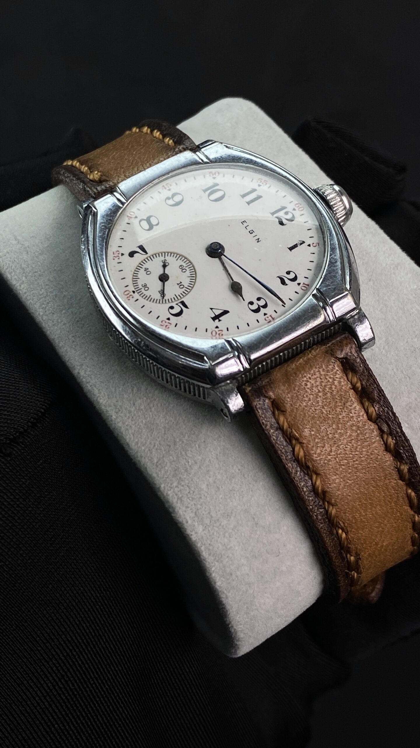 Antique ELGIN Art Deco Driver watch - Gambar 3
